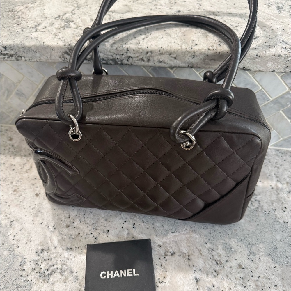 Chanel CC Chocolate Quilted Cambon Ligne Bowler Shoulder Bag - Picture 5 of 16